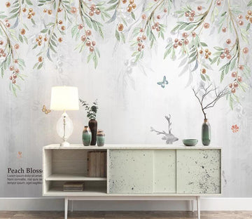 3D Painted Cherry WC1552 Wall Murals