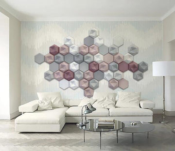 3D Brick Rhombus WC163 Wall Murals