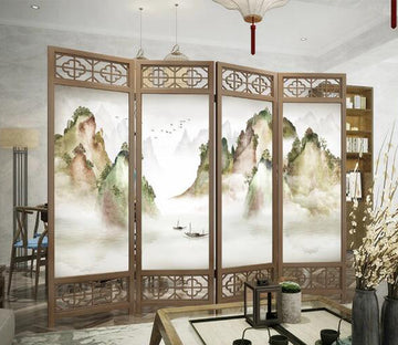 3D Green Mountain WC1902 Wall Murals