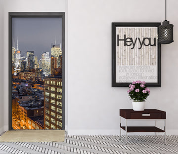 3D City Building Lights 101182 Assaf Frank Door Mural