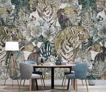 3D Deep And Magical Tigers 2461 Wall Murals