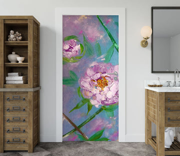 3D Pink Roses 3238 Skromova Marina Door Mural