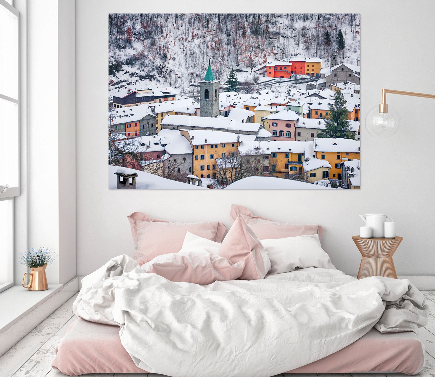 3D Heavy Snow Village 164 Marco Carmassi Wall Sticker