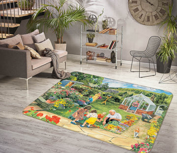 3D Gardening With Grandad 1075 Trevor Mitchell Rug Non Slip Rug Mat