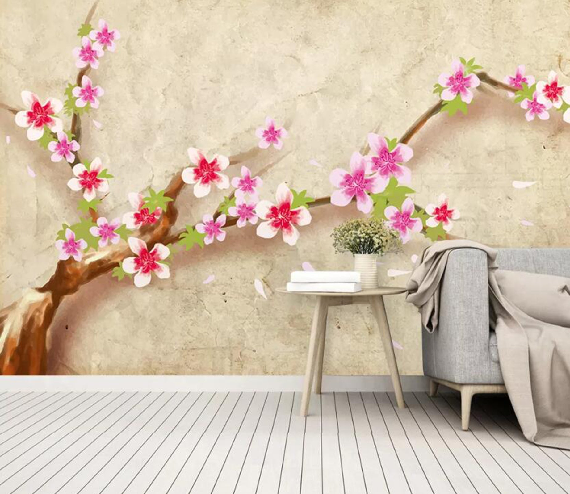 3D Peach Blossom WC42 Wall Murals Wallpaper AJ Wallpaper 2 