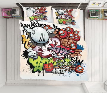 3D Graffiti 67024 Bed Pillowcases Quilt