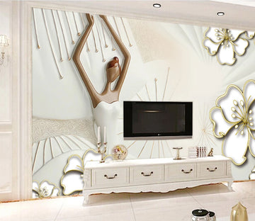 3D Carving Dancer WC152 Wall Murals