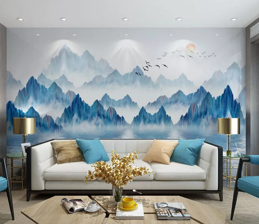 3D Mountain Range WC2434 Wall Murals