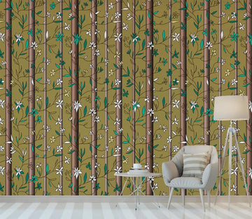 3D Green Leaf Vine Entwined 2308 Wall Murals