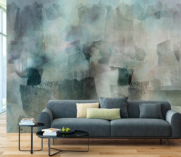 3D Green Smudge WG313 Wall Murals