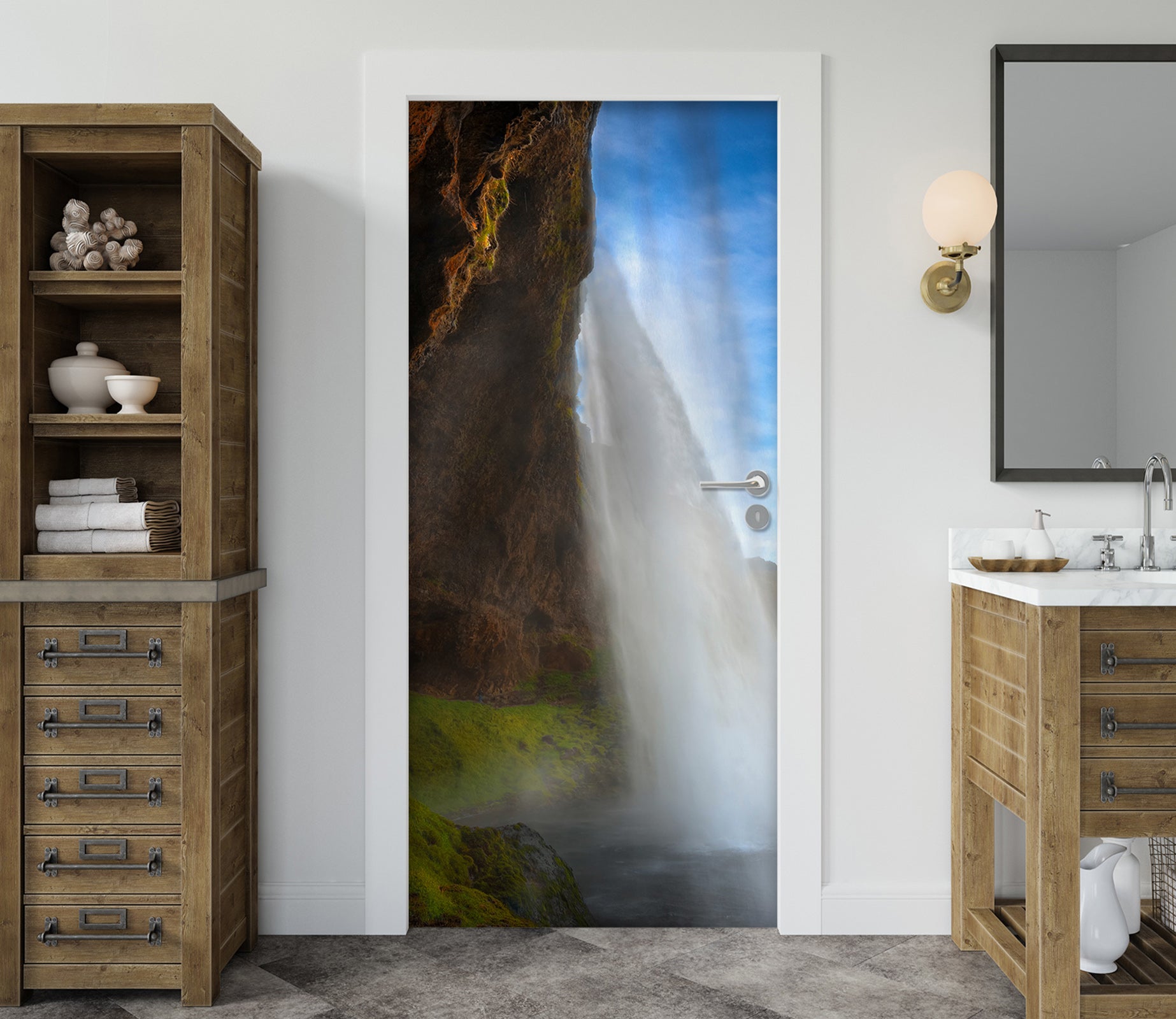 3D Waterfall 11535 Marco Carmassi Door Mural