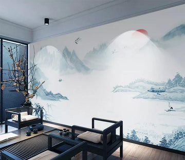 3D Mountain Bamboo WC532 Wall Murals