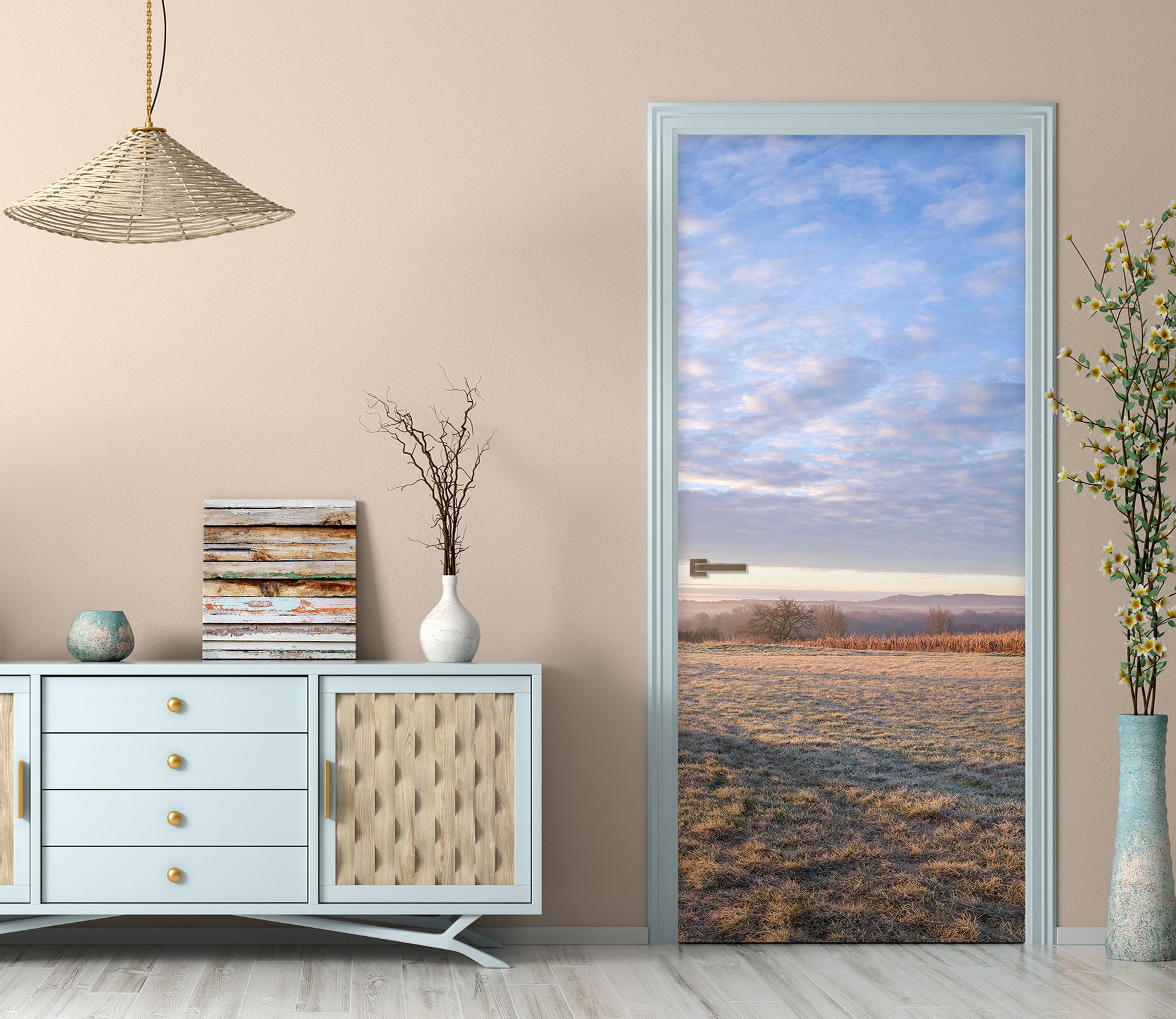 3D Sky Lawn 10236 Assaf Frank Door Mural