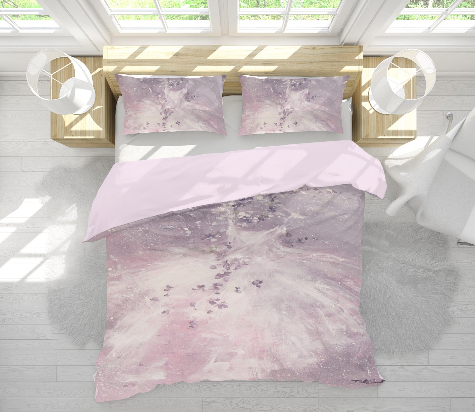 3D Light Pink Skirt 2108 Debi Coules Bedding Bed Pillowcases Quilt