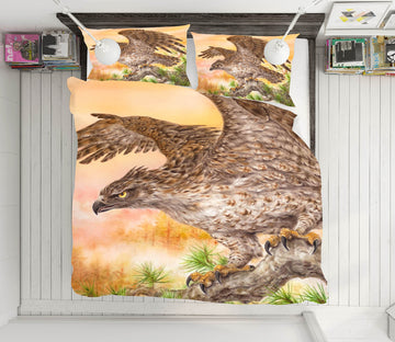 3D Animal Eagle 5837 Kayomi Harai Bedding Bed Pillowcases Quilt Cover Duvet Cover