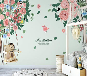 3D Colored Flowers WC53 Wall Murals Wallpaper AJ Wallpaper 2 