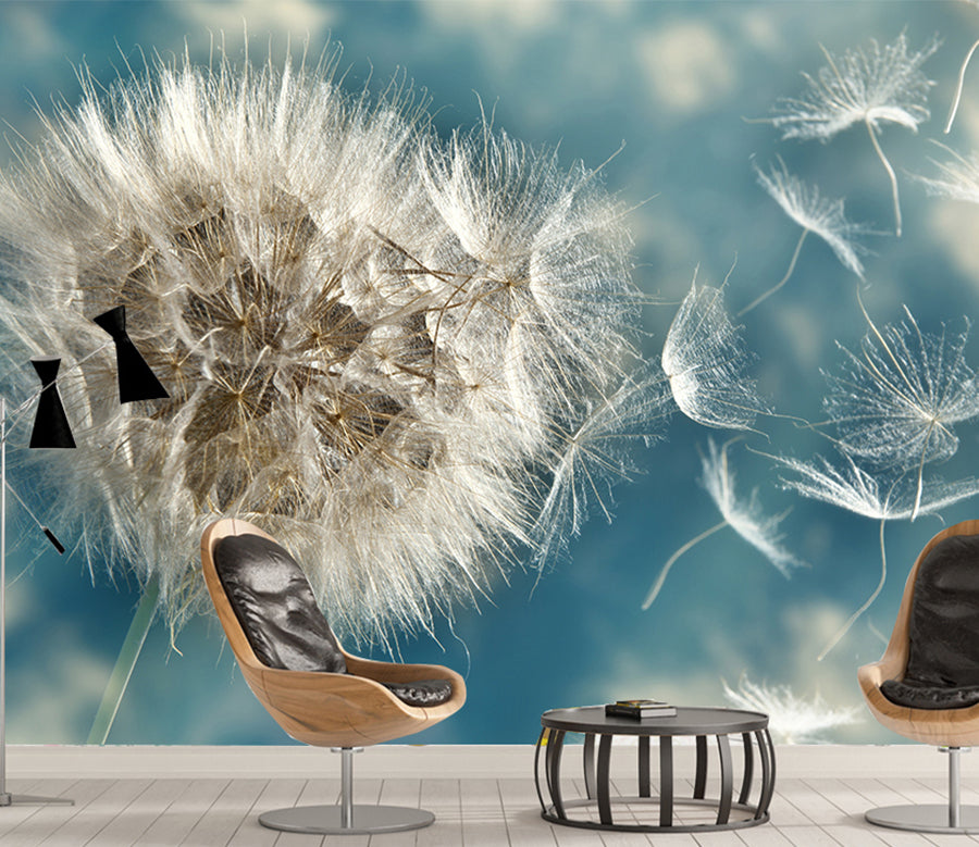 3D Flying Dandelion WG015 Wall Murals