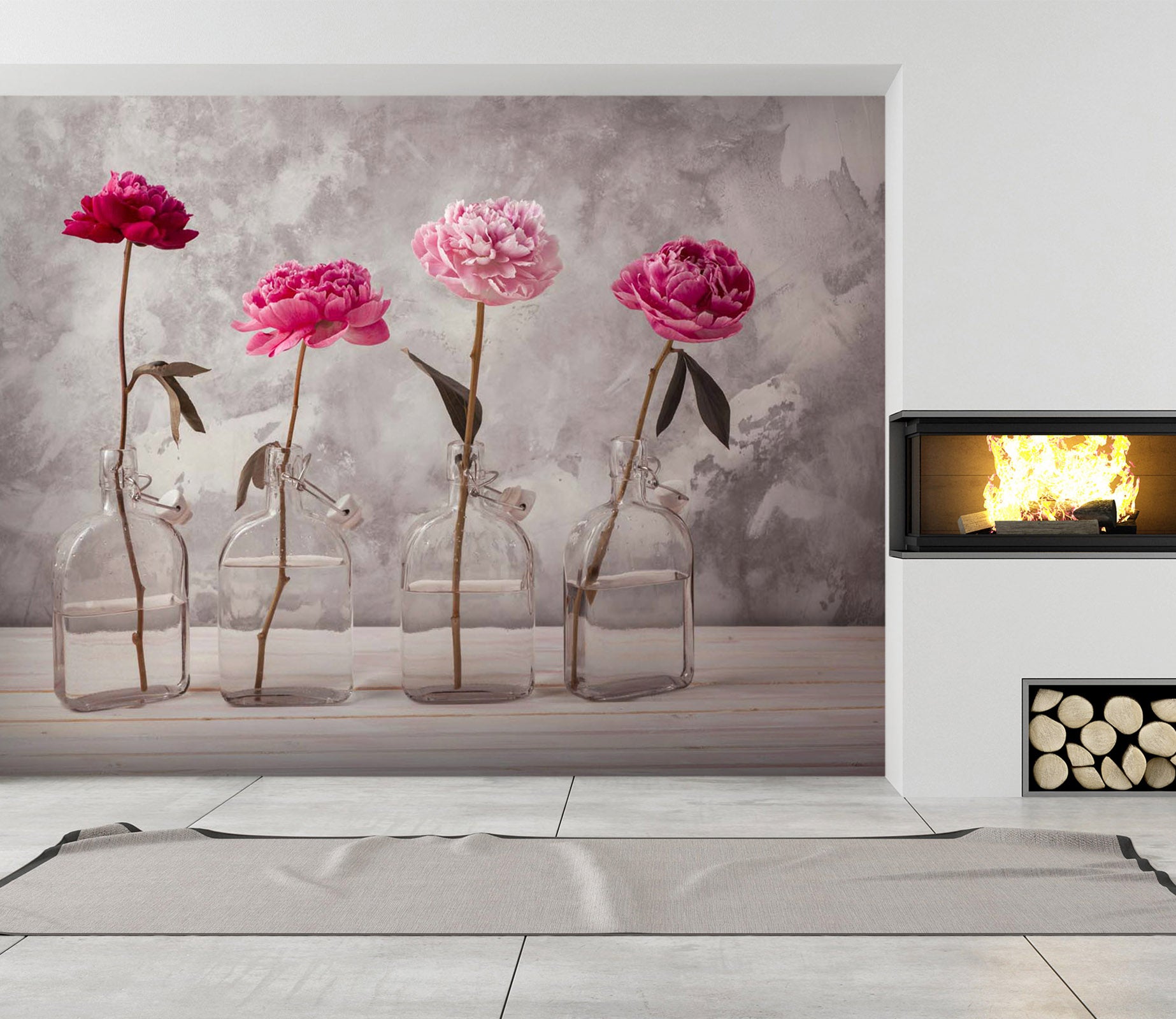 3D Peonies Vase 027 Assaf Frank Wall Mural Wall Murals