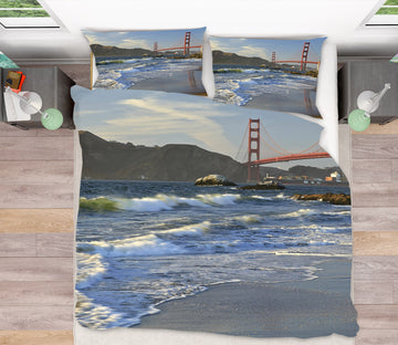 3D Seaside Bridge 2110 Kathy Barefield Bedding Bed Pillowcases Quilt
