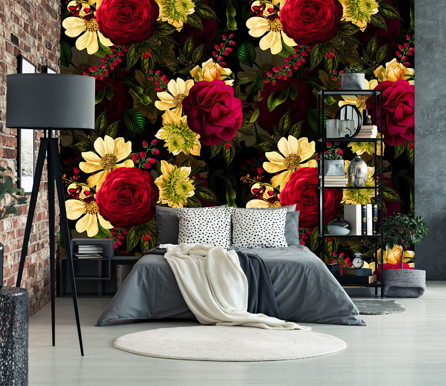 3D Bright Flowers 102 Uta Naumann Wall Mural Wall Murals