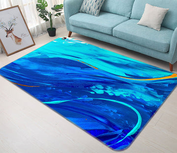 3D Blue Painting 1101 Skromova Marina Rug Non Slip Rug Mat