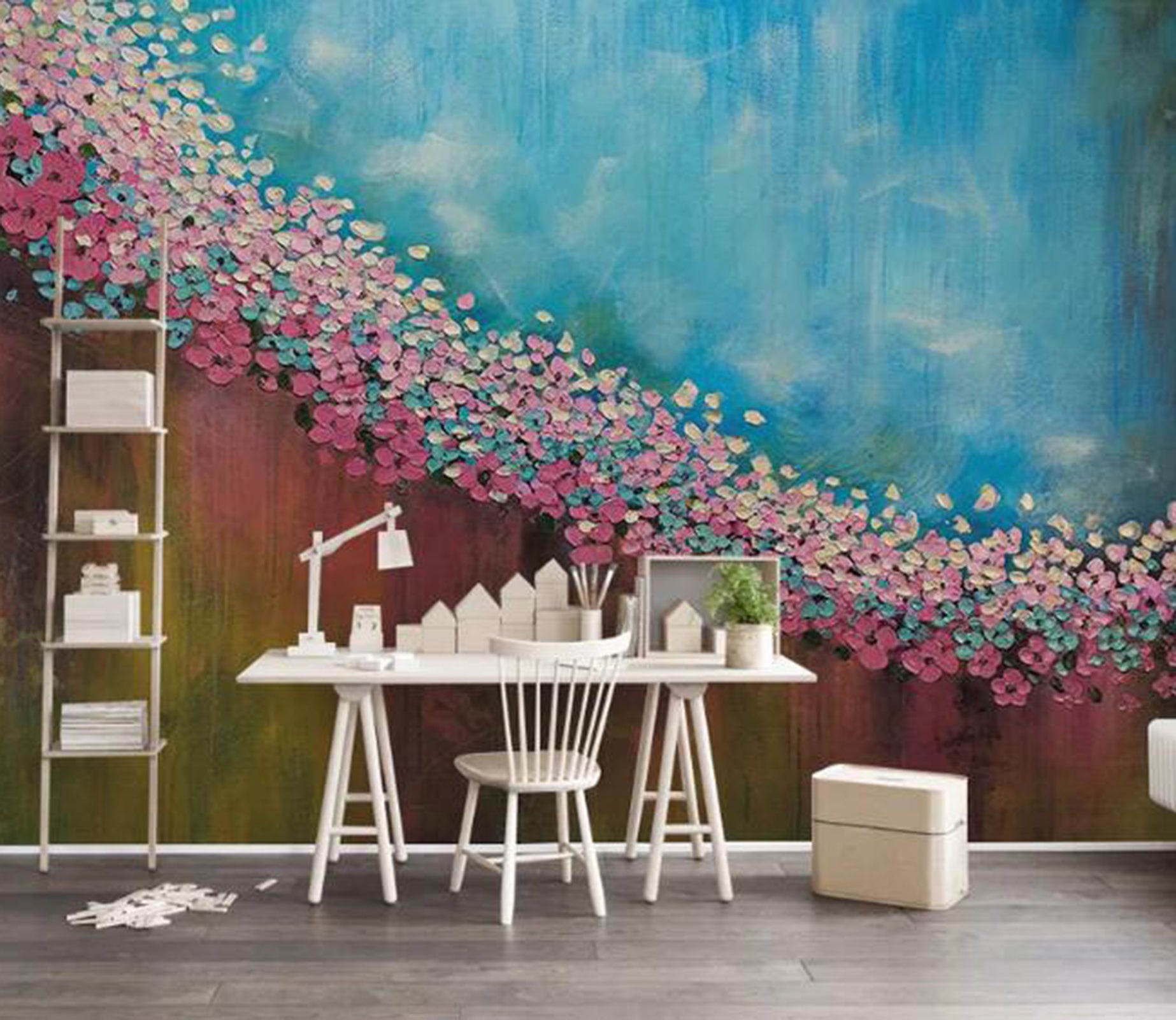 3D Colored Petals WG56 Wall Murals Wallpaper AJ Wallpaper 2 