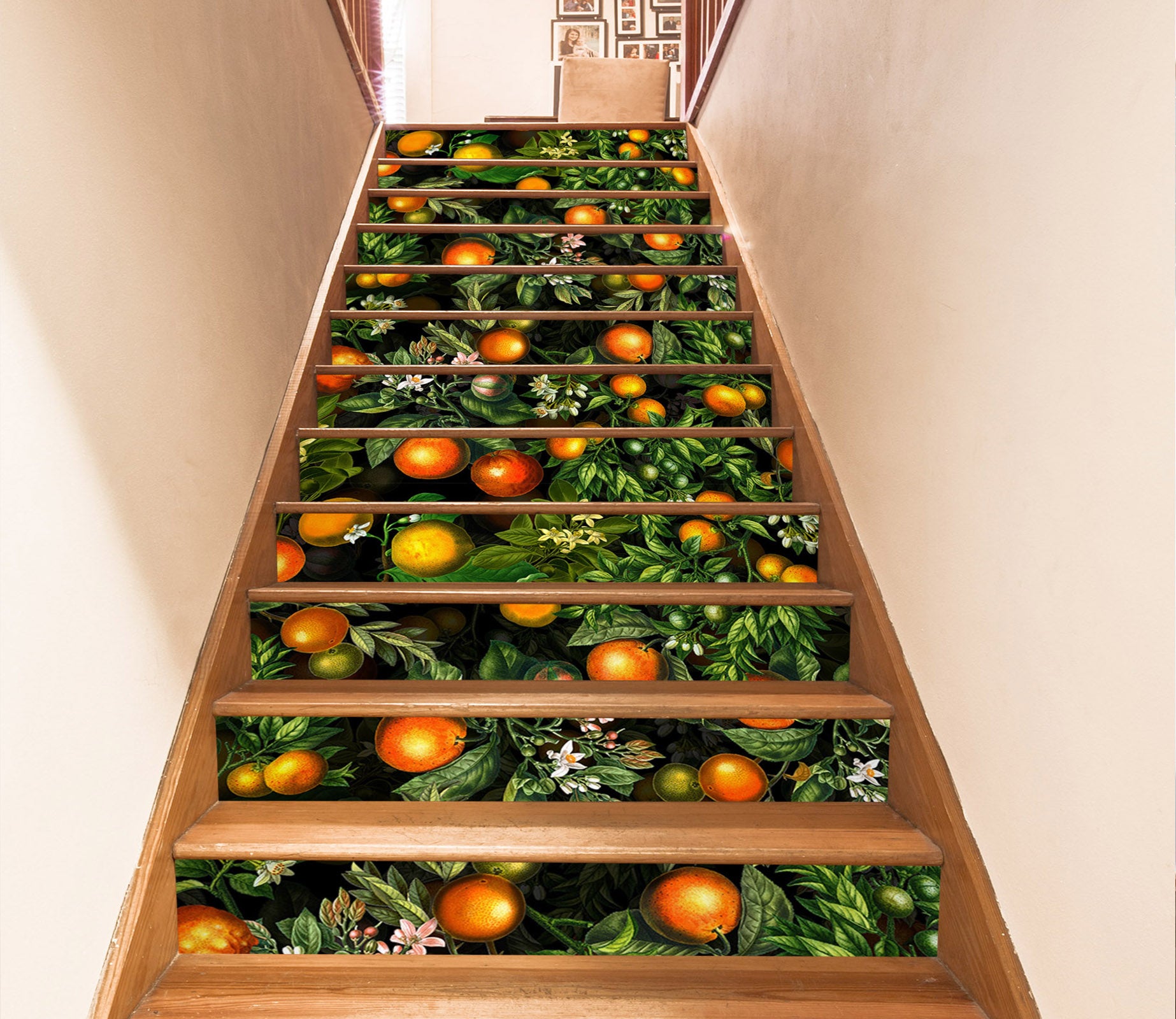 3D Orange Leaves 103209 Uta Naumann Stair Risers