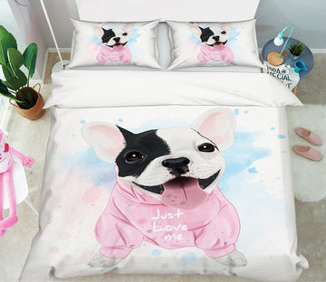 3D Bulldog 63215 Bed Pillowcases Quilt