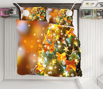 3D Tree Bow 52118 Christmas Quilt Duvet Cover Xmas Bed Pillowcases