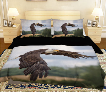 3D Eagle Spreading Wings 1910 Bed Pillowcases Quilt Quiet Covers AJ Creativity Home 