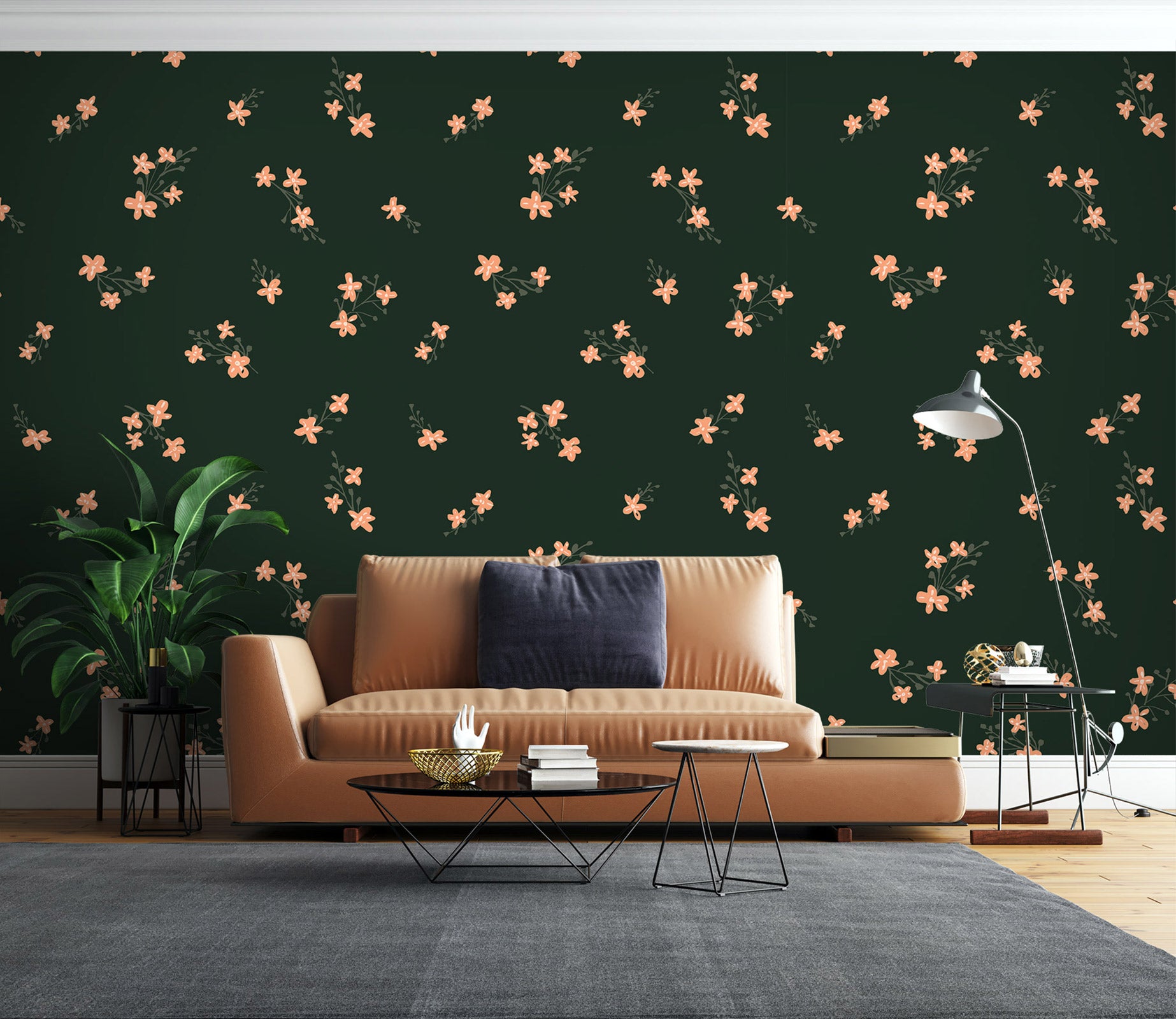 3D Small Floral 120107 Kashmira Jayaprakash Wall Mural Wall Murals