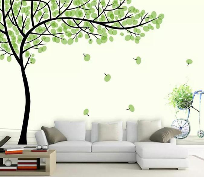 3D Leaves Falling 897 Wall Murals Wallpaper AJ Wallpaper 2 