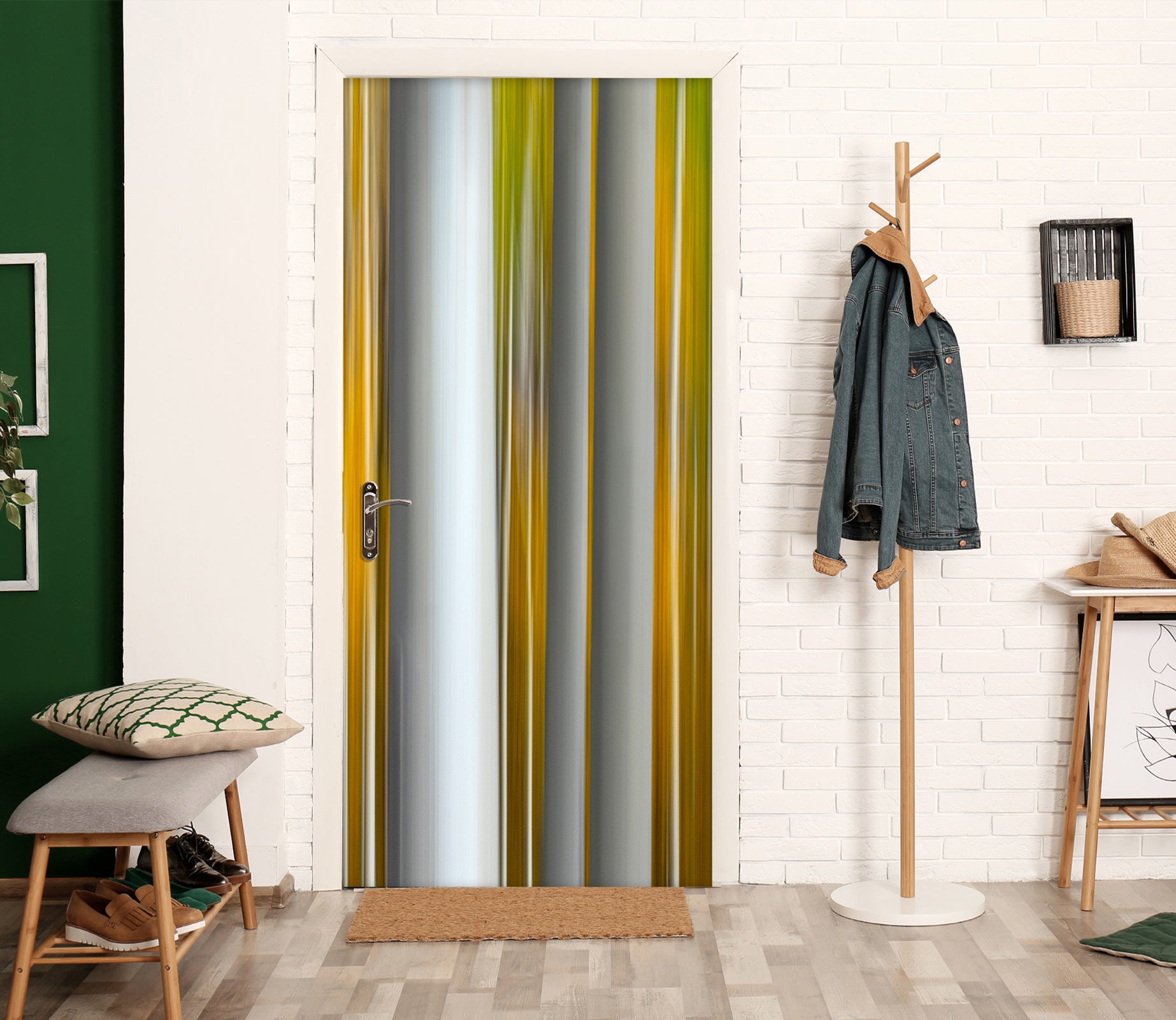 3D Vertical Stripes 12253 Marco Carmassi Door Mural