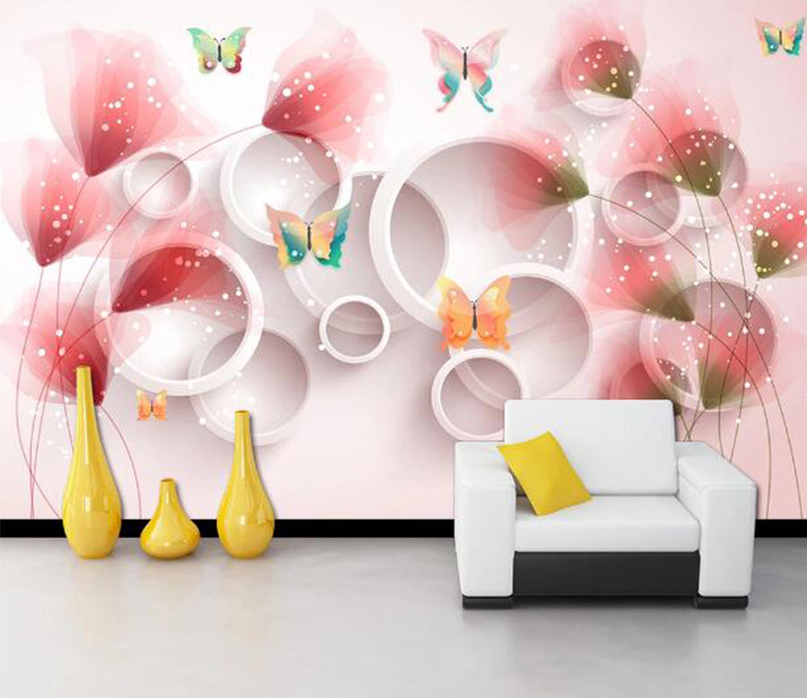 3D Color Butterfly WC354 Wall Murals