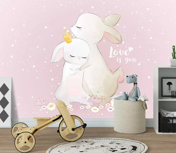 3D White Rabbit WC94 Wall Murals Wallpaper AJ Wallpaper 2 