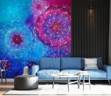 3D Purple Dandelion 122 Skromova Marina Wall Mural Wall Murals