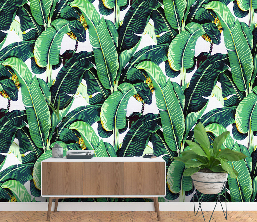 3D Green Banana Leaf WG275 Wall Murals