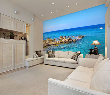 3D Azure Sea Stones 217 Wall Murals