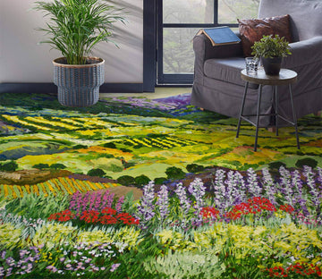 3D Meadow Flowers 9602 Allan P. Friedlander Floor Mural  Wallpaper Murals Self-Adhesive Removable Print Epoxy