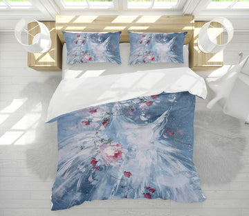 3D Blue Wedding Dress 110 Debi Coules Bedding Bed Pillowcases Quilt