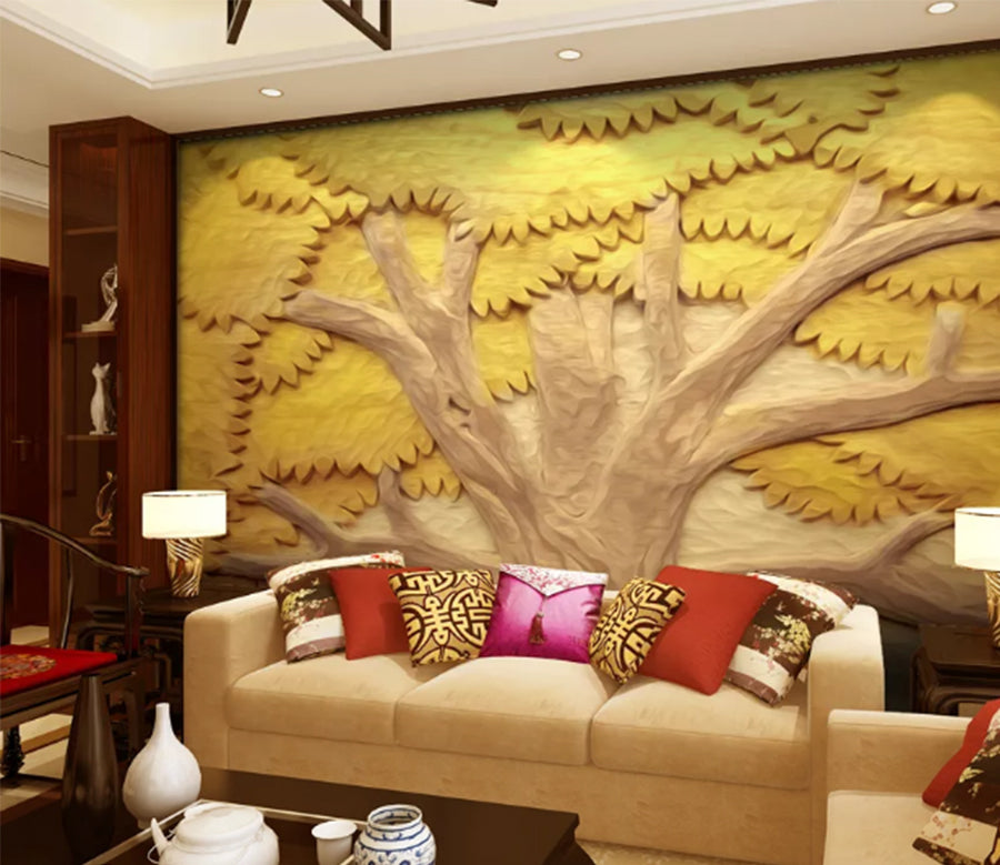 3D Relief Tree WC254 Wall Murals