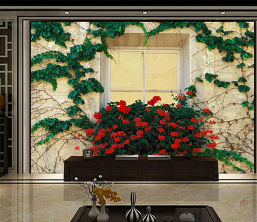 3D Window Flower WC132 Wall Murals