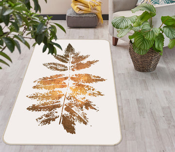 3D Leaf Pattern 1093 Boris Draschoff Rug Non Slip Rug Mat