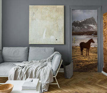 3D Snow Mountain Horse 11633 Marco Carmassi Door Mural