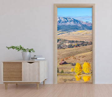 3D Grass Trees Mountains 11427 Marco Carmassi Door Mural