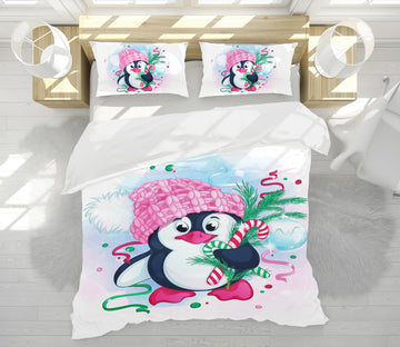 3D Penguin 63240 Bed Pillowcases Quilt