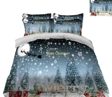 3D Snowflake Tree 31166 Christmas Quilt Duvet Cover Xmas Bed Pillowcases