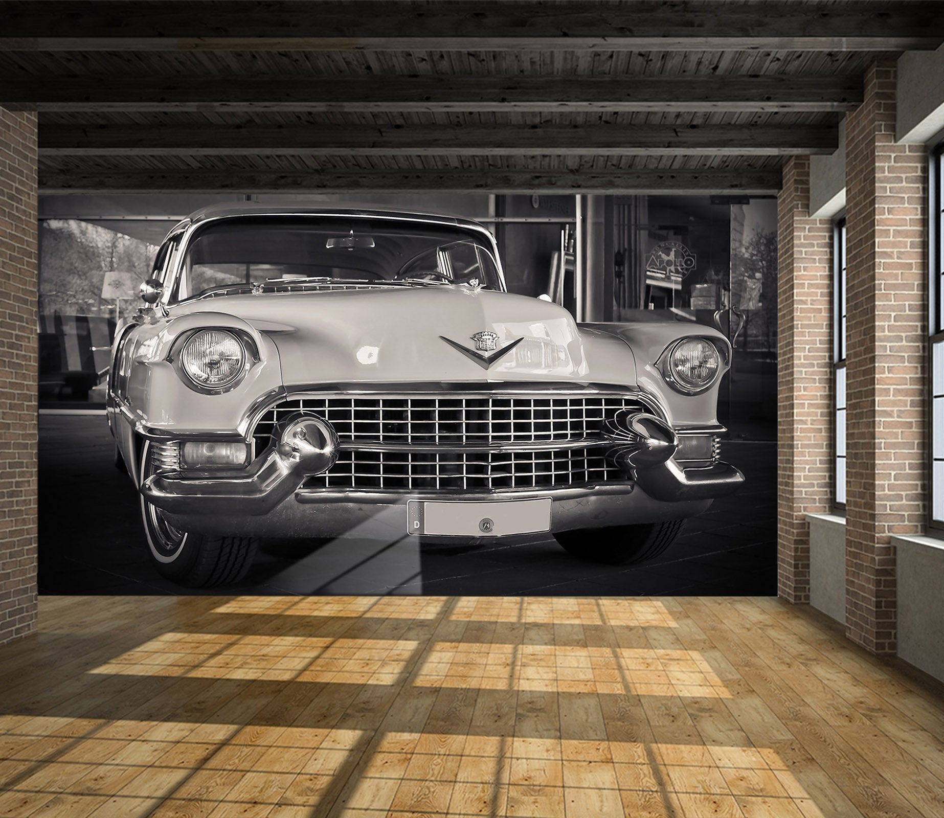 3D Silver Atuo 905 Vehicle Wall Murals Wallpaper AJ Wallpaper 2 