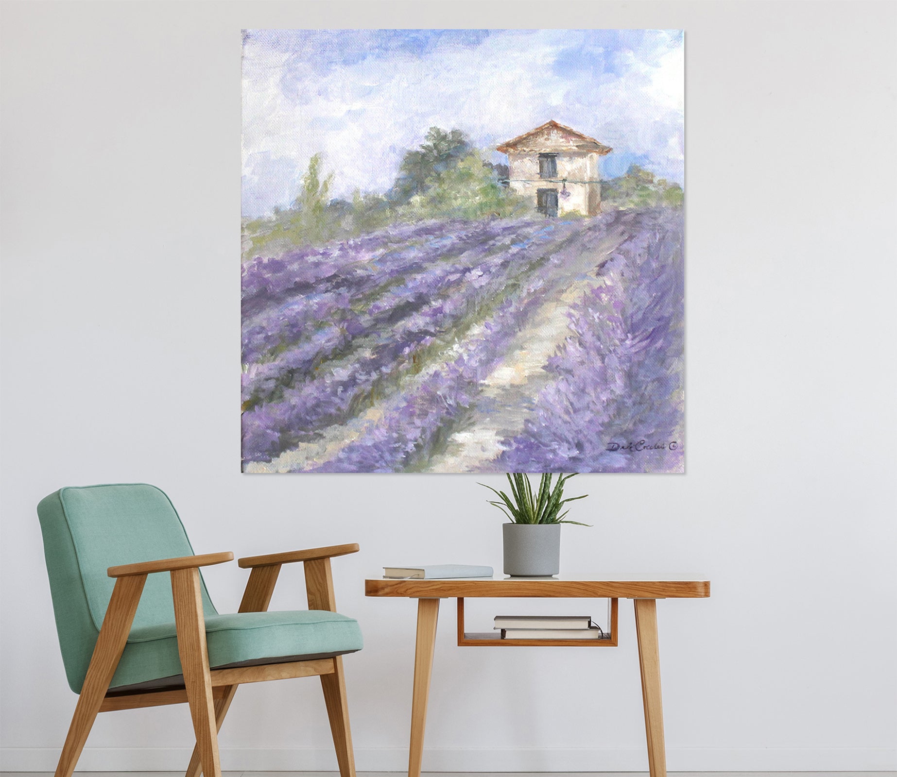 3D Lavender Field 019 Debi Coules Wall Sticker