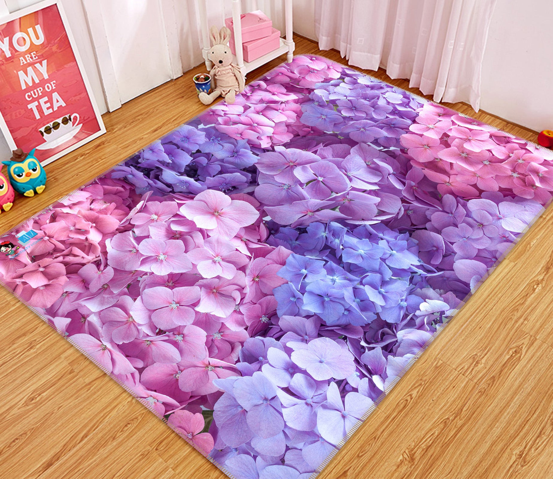 3D Romantic Flower 6721 Assaf Frank Rug Non Slip Rug Mat